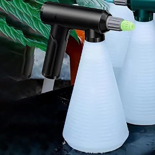 1L Elektrische Wassersprühflasche, Ergonomisches Design, Bequem Zu Greifen, Regulierbare Düse, Die Nicht Ausläuft, Pflanzenbewässerung Sprühkanne mit USB Schnittstelle für Gartenarbeit(Schwarz)