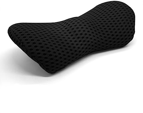 RUYICZB Stützkissen – Memory-Schaum-Lendenkissen zur Linderung von Schmerzen im unteren Rücken, ergonomisches, stromlinienförmiges Lendenkissen für Autositz, Bürostuhl, Liege und Bett,Schwarz