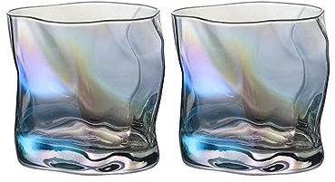 PEKJI Verre à vin créatif Verre Cristal Verre à Whisky Verres à Cocktail carrés 280 ML/9.5 oz pour Bar