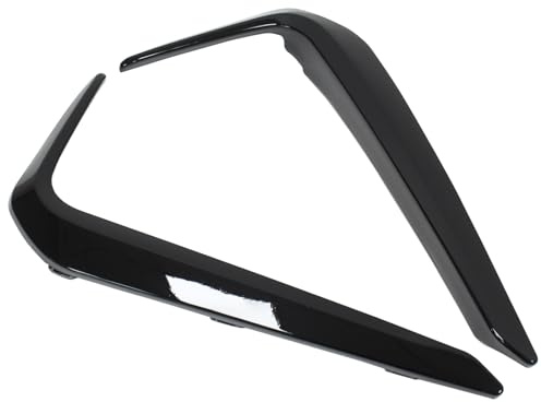 Zierblende Blende Stoßstange Gitter Leiste Nebelscheinwerfer Augenbrauen Zierblende Scheinwerferabdeckung Front Stoßfänger Dekorleiste schwarz vorne links und rechts für 5er G30 G31 Touring M Sport