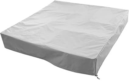 ibasenice Grey Drawstring Protective Sandbox Cover Waterproof and Tear-Resistant Sun Protection Dustproof for Garden Sand Pit and Outdoor Play Area