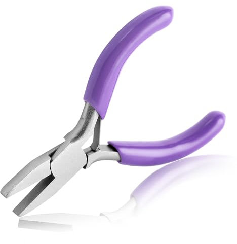 SPEEDWOX Alicates de pico de pato de 3 pulgadas para herramientas de fabricación de joyas, alicates de joyería para hacer joyas, mini alicates, alicates pequeños, alicates de punta plana para hacer