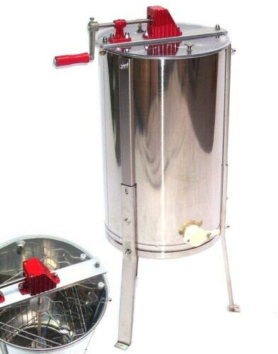manuelle Edelstahl Honigschleuder 3 Waben Tangentialschleuder 56571 Imker Honig AWZ