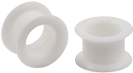 Longbeauty 1 Paar Hollow Hart Silikon Tunnel Plugs Ohr Piercing 3mm-25mm