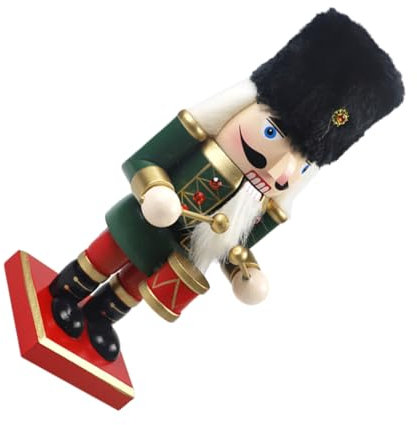 FUNOMOCYA Holz Weihnachtsfigur Nutcracker Festliche Dekoration Für Zuhause Langlebig Und Kunstvoll Gestaltet Für Weihnachten Hochzeiten Und Besondere Anlässe