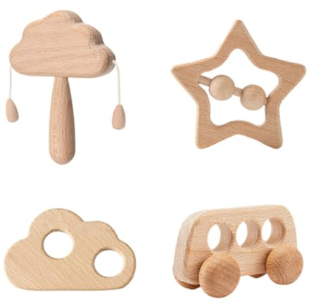 Aublinto Baby Beißring Baby Beissring Zahnungshilfe Personalisierter Beißring Baby's Niedlicher Greifling Baby's ab 0 Monate für Mädchen und Jungen