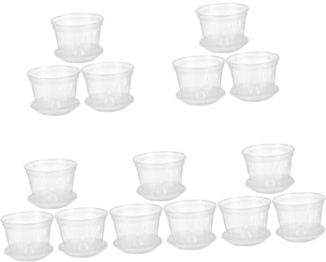 Yardwe 15 Juegos Juego De Maceteros Phalaenopsis Macetas Ollas Claras Maceta De Vivero Jardinera para Orquídeas Maceta De Orquideas Contenedores De Plantas Decorativas Páginas