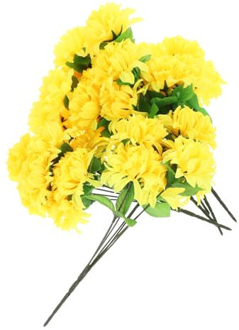 HAWILLOSCH Fiori Finti Di Crisantemo Artificiale Bouquet Di Crisantemi Finti Per Cimitero Decorazioni Floreali Realistiche Per Lapidi Commemorative