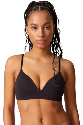 Skiny Da. Triangel Gepaddet Soutien-Gorge, Opaque, Noir, 80C Femmes