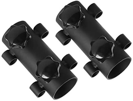 HEMOTON 2pièces Tube Fixe pour Tige Auvent Support De Tige Tube De Fixation pour Mât De Tente Coupe-Vent Portable Adapté pour Auvents Et Tentes
