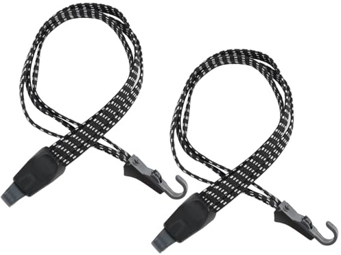 Jecdfs 2 Stück Fahrrad Spanngurt, 3 in 1 Gepäckträger Gurt, spanngummi mit Haken, 65cm Expander mit Haken, Motorrad Spanngurt für Motorradhelm und Fahrradgepäck, Dehnbar bis 140cm