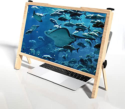 MEVZHH Magnifyiglasses,Screen Magnifier for Computer Monitor,21 inch Ultra-Clear Laptop Amplifier,Phscreen Enlarger Projector,Screen Magnification 3-4,for Laptops, Tablets/White