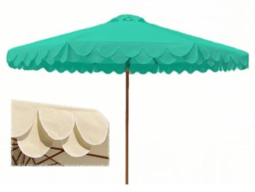 IMUNKT 210cm 250cm 270cm Parasols De Terrasse À Franges Parasol De Plage Parasol De Jardin Style Bohème Pour Exterieur Balcon Piscine(Green,210cm/7ft)