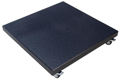 AXI Pied de Parasol avec roulettes en Granit, Noir | Socle, Base Mobile avec Freins pour Jardin/Terrasse | Convient aux Parasols Suspendus jusqu'à 3 x 3 m | 90 kg
