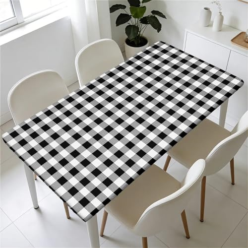 artslion Housse de Protection pour Table Rectangulaire avec Élastique, Anti-Taches et Imperméable, Idéale pour Cuisine et Extérieur