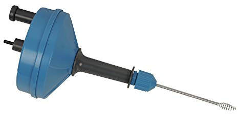 Sanitop-Wingenroth Pressluft Rohrreiniger Druckluft | für alle Abflüsse im Sanitärbereich | bis 3,5 Bar | inklusive 4 PVC-Aufsätzen | ohne Chemikalien | Abflussreiniger Pumpe | 25443 4, Blau