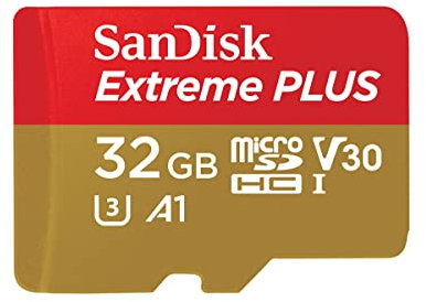 SanDisk Extreme Plus 32 GB MicroSDHC Memory Card, SD Adapter With A1 App Performance And Rescue Pro Deluxe, Up to 95 MB/s, Class 10, UHS-I, U3, V30