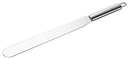 Spatola angolare in metallo per torte, in acciaio inox, per uso alimentare, spatola dritta per glassa, 27,9 cm, argento