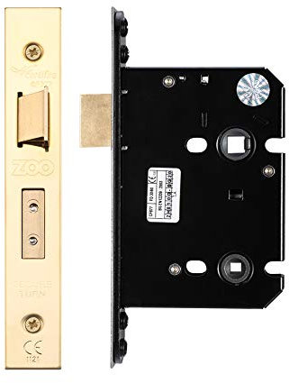 76mm PVD Brass UK Mortice Bathroom Lock | ZUKB76PVD