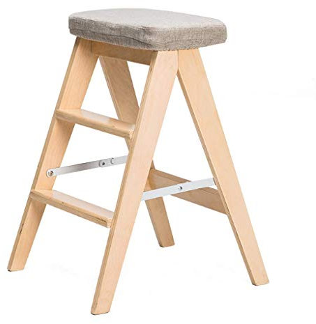SLRMKK Taburete de Escalera Taburete Banco de Madera Maciza Taburete de Escalera Plegable Creativo Taburete de Cocina Simple Taburete portátil Silla Plegable para el hogar