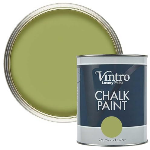 Vintro | Sage Green Chalk Paint | Furniture Paint | Shabby Chic | Upcycle | Decorate | Ultra Matt Finish | 1 Litre (Sage)