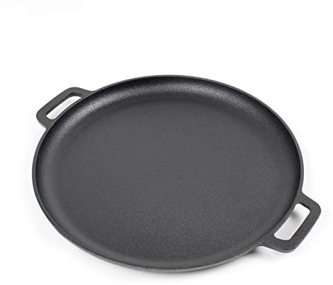Wiltec Poêle en Fonte Ø34,5cm avec Double poignées Cuisson polyvalente Extérieure Feu de bois Barbecue Outdoor Effet antiadhésif Faitout