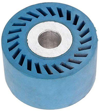 1 rueda de goma de 86 * 50mm, rueda de contacto de goma ranurada sólida para lijadora de banda, pulido, biselado, rueda de esmerilado, 86x50x20mm sólido