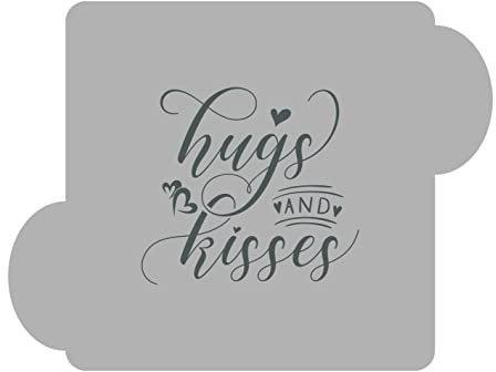 Hugs & Kisses Embosser, Valentines Love Cookie Fondant Stamp Embosser