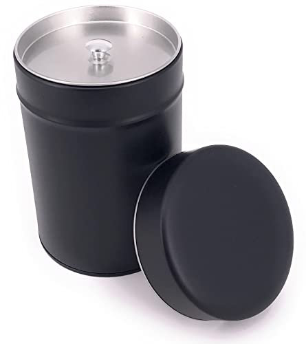 Balna 2 Stück große Vorratsdose Teedose Gewürzdose rund mit Deckel, Metalldose Vorratsdose Kaffeedose mit Deckel und Innendeckel 8.5 x 8.5 x 12.8 cm (Ø 8.5 cm)