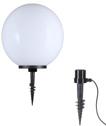 Kugelleuchte inkl. Erdspieß Ø 15cm Kugellampe E27 Außenleuchte IP44 Garten Lampe Deko Leuchtkugel 230V witterungsbeständig