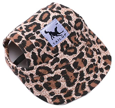 Uposao Baseballmütze für Haustiere, Baseball Cap mit Sonnenschutz und Verstellbarem Kinnriemen für Hund und Katze