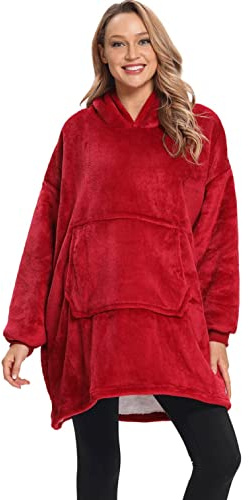 Cozyan Felpe con Cappuccio Donna Oversize Pullover Blanket Hoodie Super Confortevole Felpa Coperta con Tasca Sweatshirt Cappotto Felpa con Cappuccio da Donna per Autunno e Inverno