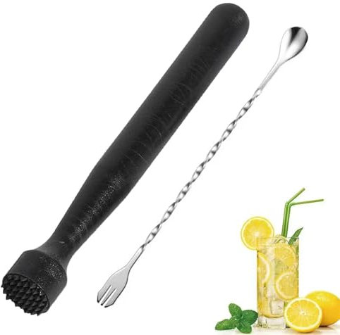 Pestello Da Cocktail, Muddler in Bar, Cucchiaio e Strumenti Da Bar, Martello per Ghiaccio Tritato - Strumenti Essenziali in Acciaio Inox