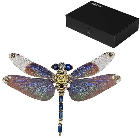 SUNDARE 3D Puzzle Metall Insekt Libelle Kit, 200+ Teile DIY Bausatz, Tier Insekten Metall Kreativornament, Metall Puzzle Set, Kreatives Geschenkset für Kinder und Erwachsene