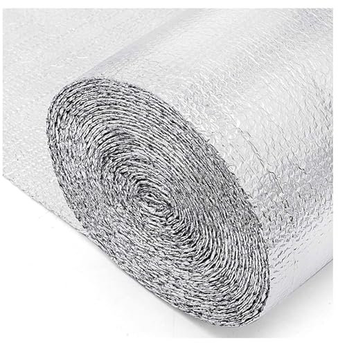Bubble Insulation Foil Self-adhesive Vapour Barrier And Thermal Insulation Aluminium Foil Reflect A Heat Radiator Insulation Foil Saves Energy & Money Various Size For Use In Walls, Floors And Roofs(1