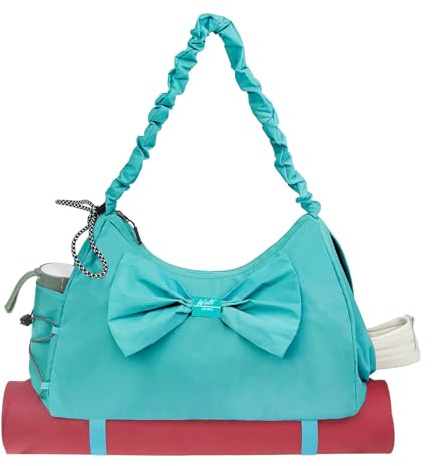 WOLT Gymtaschen für Frauen mit Schuhfach, große Yogamatten-Tasche mit Nassfach und Flaschenfach, Wochenend-Ubernachtungstasche, Grün