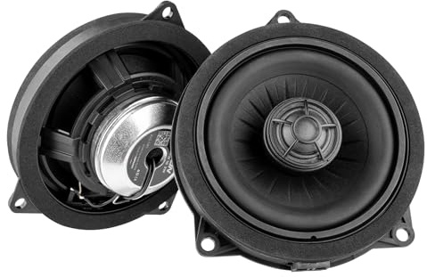 ETON UG-BMW10XW – 10 cm/4 tum 2-vägs plug & Play koaxialsystem, bilhögtalare set kompatibel med BMW och minifordon, ljudsystem för dörrinstallation (W-korg), 1 par