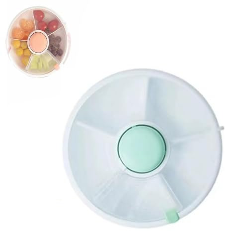 Snack Spinner Drehbare Aufbewahrung Kinder Tragbare Melone Süßigkeiten Samen Organizer Aufbewahrungsboxen Snackbehälter für Kinder (Grün)