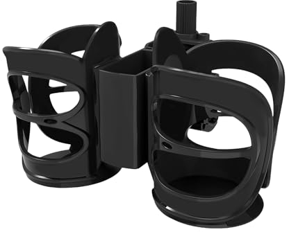 Drehung Flaschenhalter für Kinderwagen, Baby Kinderwagen Eltern Becherhalter, Rollstuhl Zubehör Becherhalter Kinderwagen Flaschenhalter, Universeller Buggy Getränkehalter, Fahrrad Cup Holder für Buggy