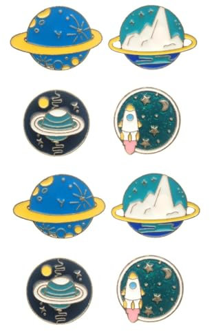 DEARMAMY 8stücke Teiliges Planet Stil Anstecknadel Mit Sicherheitsnadel Mini Legierung Brosche Kreative Mode Schmuck Für Kleidung Und Accessoires