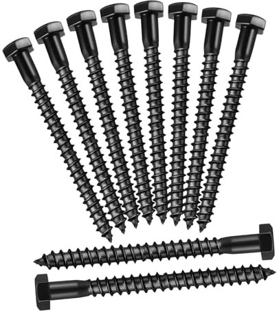 UKCOCO 10pcs Nuts and Bolts Head Lag Screws Self Tapping Screws for Wood Construction