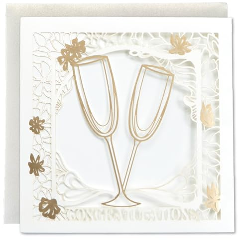 Gooji 12,7 x 17,8 cm Hochzeitskarten für Brautparty, Brautparty, Brautpaar, Geschenke (Champagner)