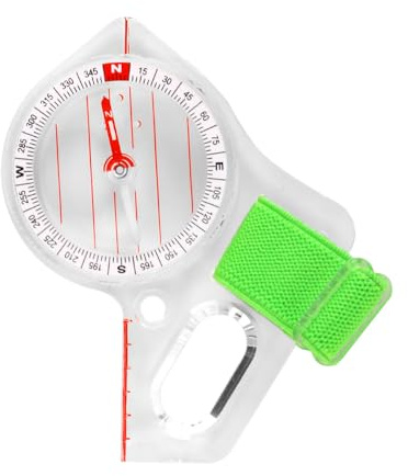 Laroal Boussole à Doigt avec Cordon Mini Boussole avec Point Lumineux adaptée aux Voyages en Plein air Alpinisme Camping randonnée Exploration