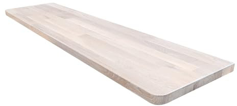 Davanzale in rovere oliato bianco – 152 x 30 x 2,7 mm, legno massello di alta qualità per interni