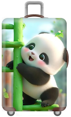 Koffer SchutzhüLle,Elastisch Reise KofferschutzhüLle,KofferhüLle,Luggage Cover,Wiederverwendbar,GepäCk Cover,Reisekoffer HüLle,Mit Verdecktem ReißVerschluss,Panda,Tier (Color 6,M(22-24inch))