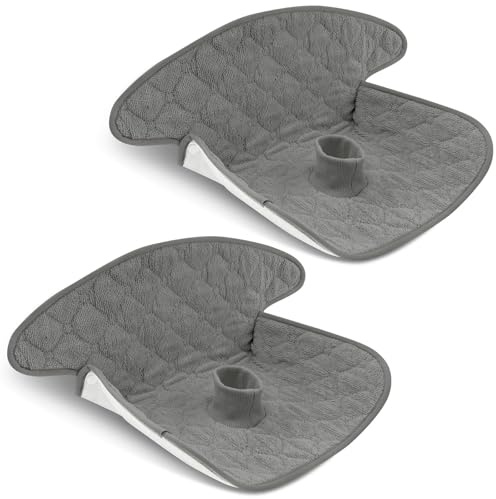 2 Stück Polyester Kindersitz Schutzhüllen,4-lagig Baby-Pinkelmatte,Auslaufsicher Bequem Atmungsaktiv Liner-Sitzschutz für Kleinkinder,für den Kindersitz und Kinderwagen(dunkelgrau)
