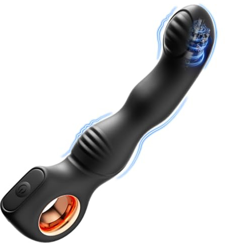 Beginner Prostate Massger Vibrator with Hollow Ring, Anal Vibrator with 10 Vibration, Vibrating Butt Plug Dildo & G Spot Vibrator For Targeted Stimulations, Cobulipo Anal Sex Toys For Men, Women, Gays