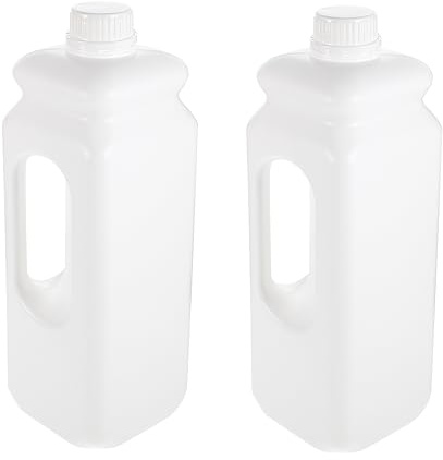 Amosfun 2piezas Jarra De Plástico Con Tapa Hermética y Asa Ergonómica Recipiente De Almacenamiento De Agua y Líquidos Para Uso Doméstico y Laboratorio De Unidades