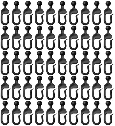 50 Ganchos para Paquetes para Cortinas De Cenador Y Redes De - Gannings De Ducha | Curtin Track Hook Gazebo Accesorios para Hotel Al Aire Libre | Anillos De Drapeas De Drapeas Multipoláticas