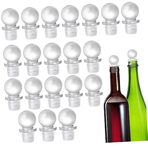 CALLARON 20pièces Bouchon à Bille Verre Bouchons De Distributeur Exquis De Récipient Pratiques Pour Bouteille Verre De Distributeur Huile